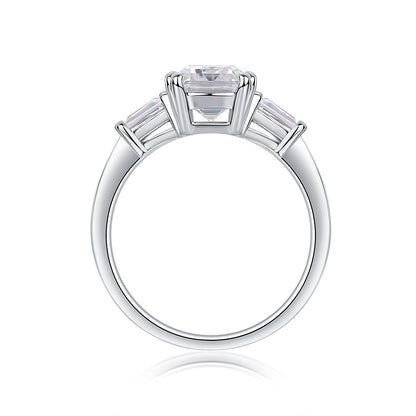 Starry Sky Mirror Moissanite Diamond Ring Set