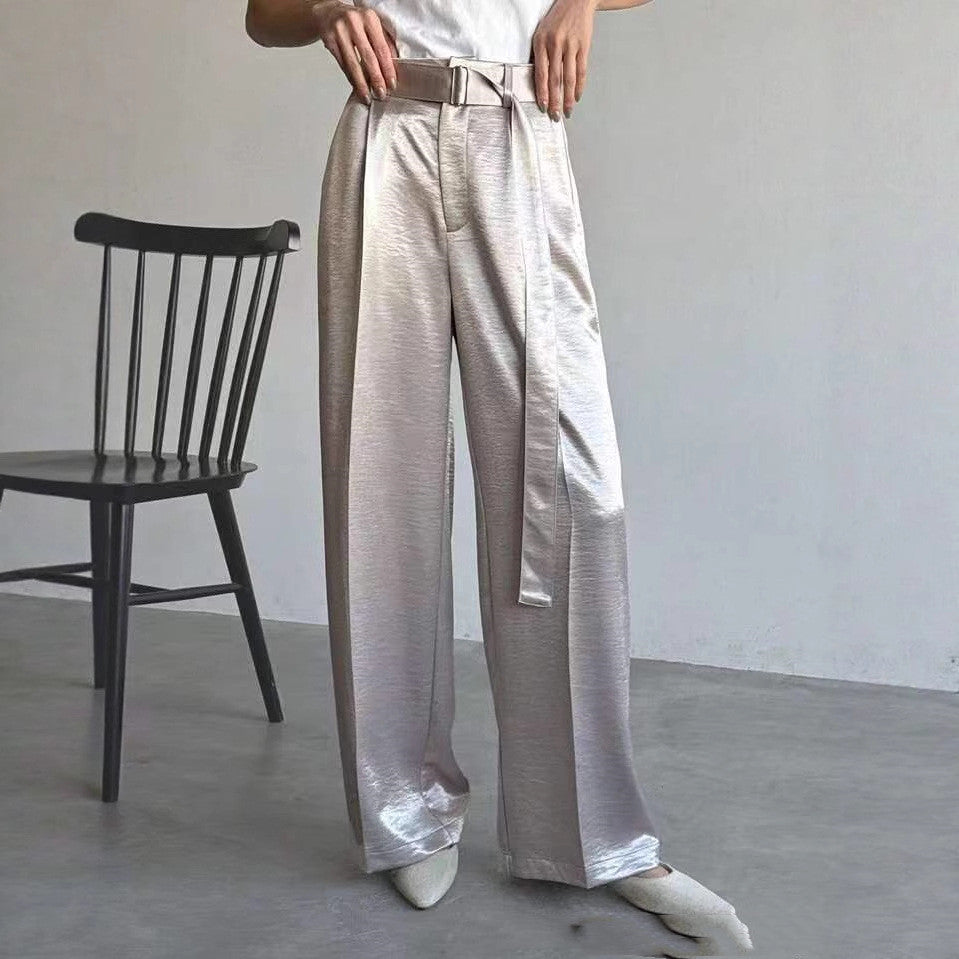 Fashionable Temperament Elegant Loose Slimming Drooping Wide-leg Pants High-grade Women's Pants