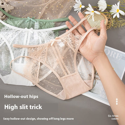 Lace Underwear Quick-drying Light Transparent Ultra-thin Pure Antibacterial Cotton Crotch Briefs