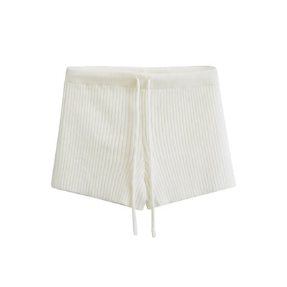 Elastic Elastic Hip Knitted Shorts Women's Knitted Shorts