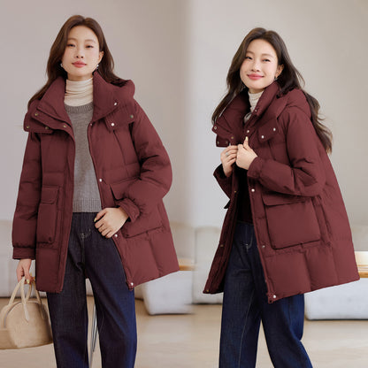 Loose Casual Cold Protective Clothing Temperament Cotton-padded Jacket