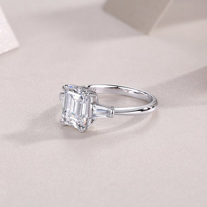 Starry Sky Mirror Moissanite Diamond Ring Set