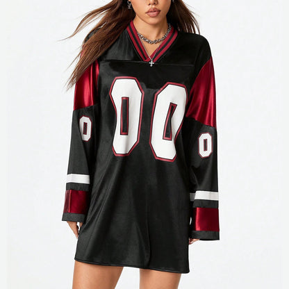 Dopamine Digital Printed Loose Long Sleeves Women's Top