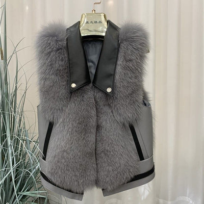 Fashion Slimming Slim Women Fur Vest