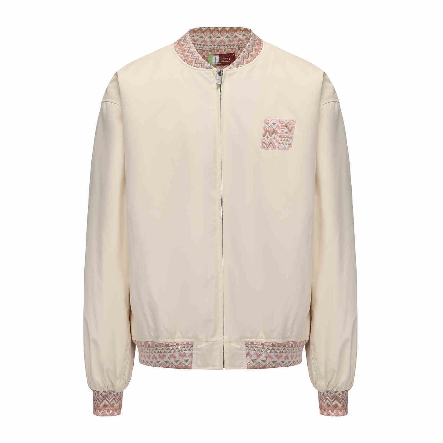 Ethnic Jacquard Stitching Thick Quilted Couple Baseball Uniform Jacket