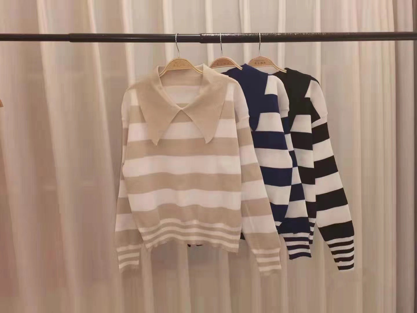 Loose Slimming Outside Wear Western Style Knitted Bottoming Shirt