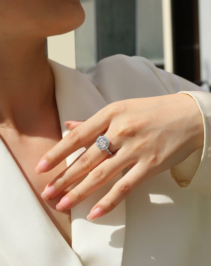 Starlight Shining Moissanite Ring Set S925 Silver