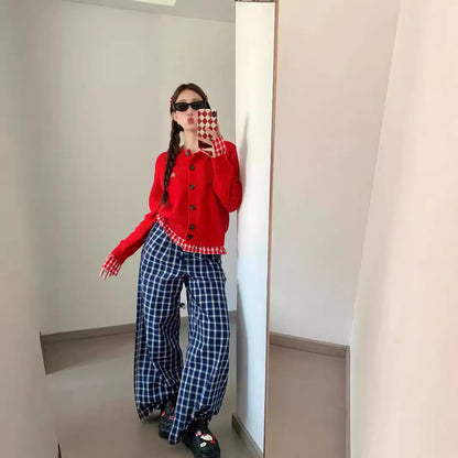 Women's Autumn And Winter Design Stitching Sweater Coat