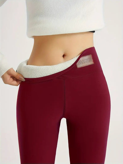 Simple Solid Color Casual Thickening Sports Leggings
