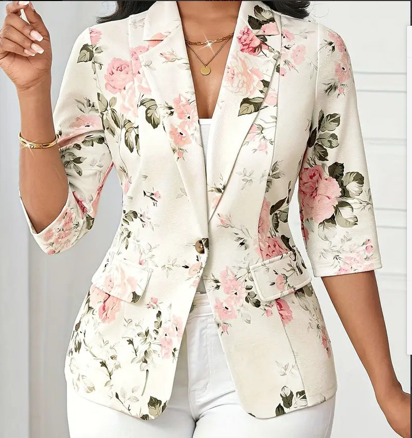 Women's Flower Fashionable All-matching Jacket
