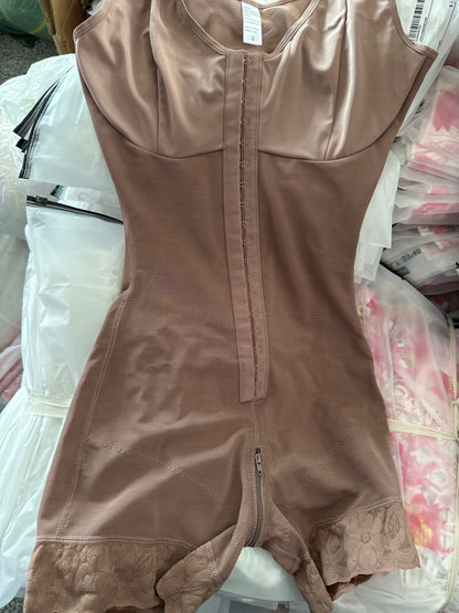 Corset One-piece Enhanced Zipper Bottom Crotch Large Size