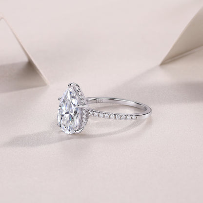 Light and Shadow Moissanite Diamond Ring Set