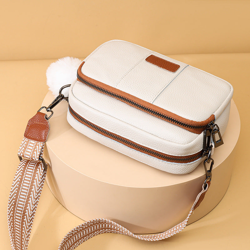 Genuine Leather Womens New Trendy Fashionable Versatile Single-shoulder Bag