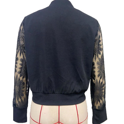 Women's Casual Jacket Black Fashion Long Sleeve