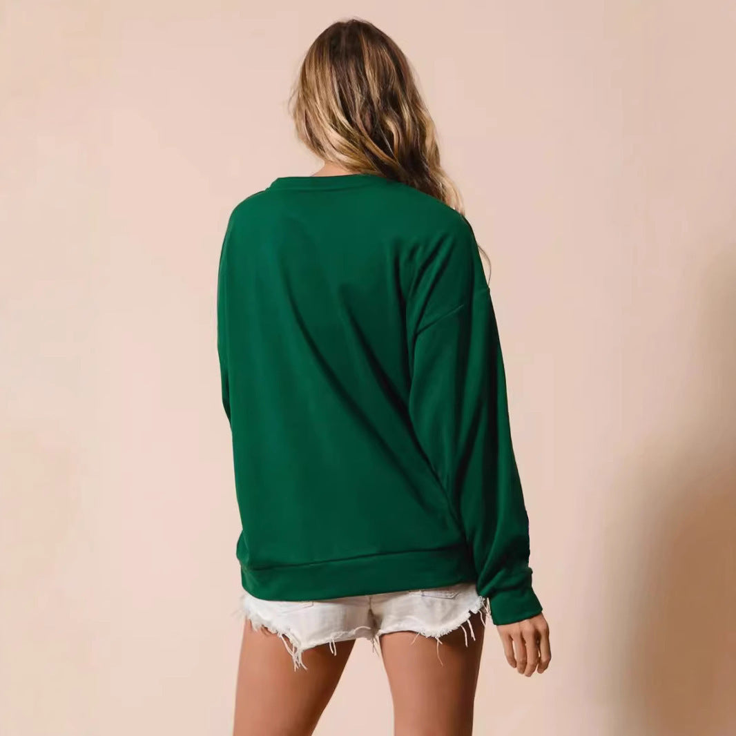 Autumn And Winter New European And American Christmas House Sequined Sweater