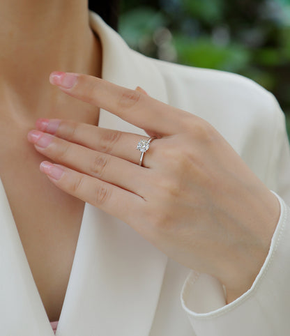 Oath 1-2 Carat Moissanite Wedding Ring Set in S925 Silver