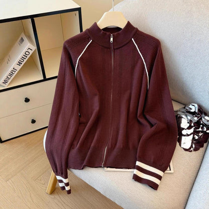 Design Sense Fashion Zipper Cardigan Outerwear