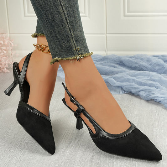 Pointed-toe Hollow-out High-heeled Sexy Versatile Sandals