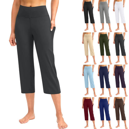 Women's Sports Yoga Waist Of Trousers Head Built-in Changing Bag
