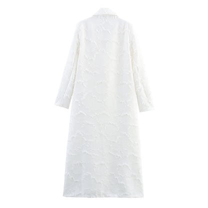 Women's Wear Tassel Texture Fabric Coat