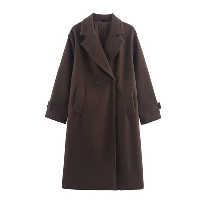 Women's Woolen Wide Version Long-cut Coat