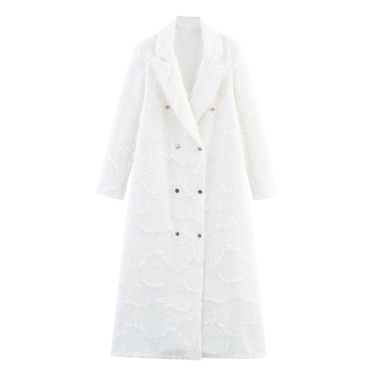 Women's Wear Tassel Texture Fabric Coat