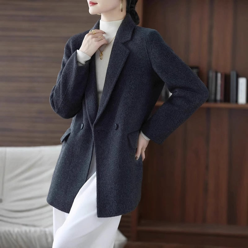 Autumn And Winter Double-sided Woolen Coat Women