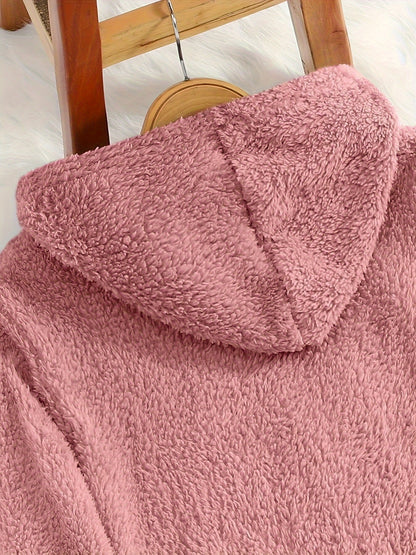 Christmas Snowman And Letter Printed Teddy Bear Sports Hoodie