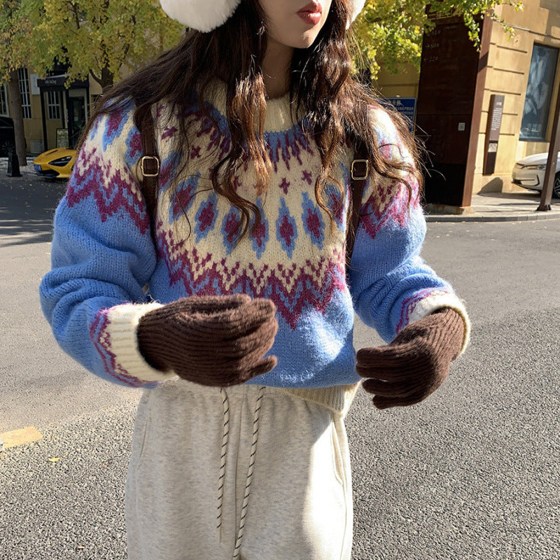 New Younger College Style Pullover Sweater For Women