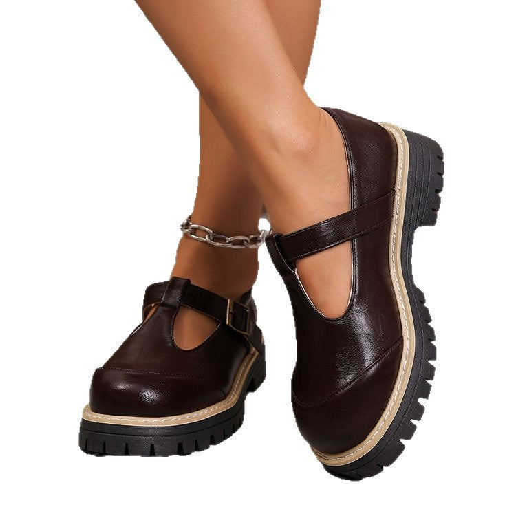 Plus-size Casual Womens Shoes Spring New Arrival Casual Strap Sandals With Thick Soles