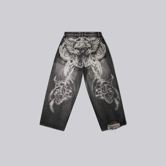 Women's Retro Loose European And American New Washed Denim Jeans