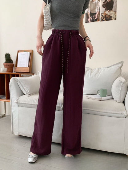 Versatile Slimming High-grade Drape Idle Style Comfortable Straight-leg Pants
