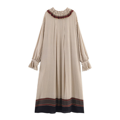 Women's Fashionable Simple Loose Printed Long Dress