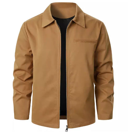 Men's Jacket Solid Color With Zipper Windproof Fashion Men's