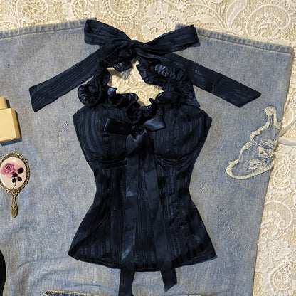 Pure Desire Bow Bandage Halter Top