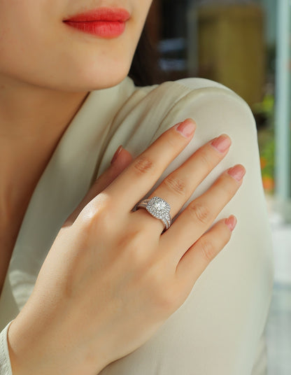 Starry Sky Crown 1-Carat Moissanite Ring – S925 Silver