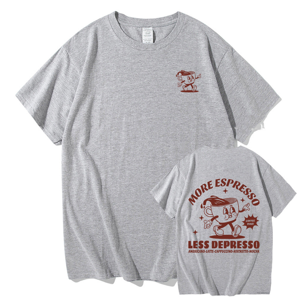 More Espresso Less Depression T-shirt Ancient Pattern Men And Women