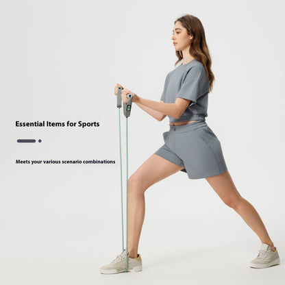 Drawstring High Waist Cloud Feeling Skin-friendly Running Wide Leg Casual Shorts