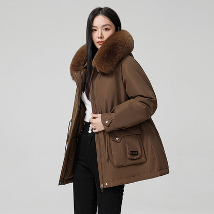 Hooded Padded Cotton Coat Women