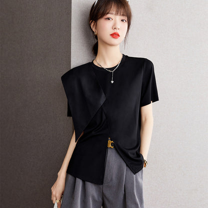 Design Sense Special Split T-shirt For Women Summer