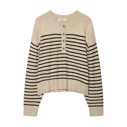 Loose Striped Sweater For Women