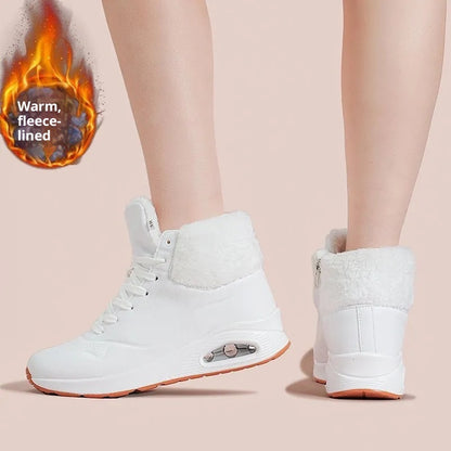 Warm Fleece-lined Women's Thick-soled Air-cushion Anti-slip Snow Boots