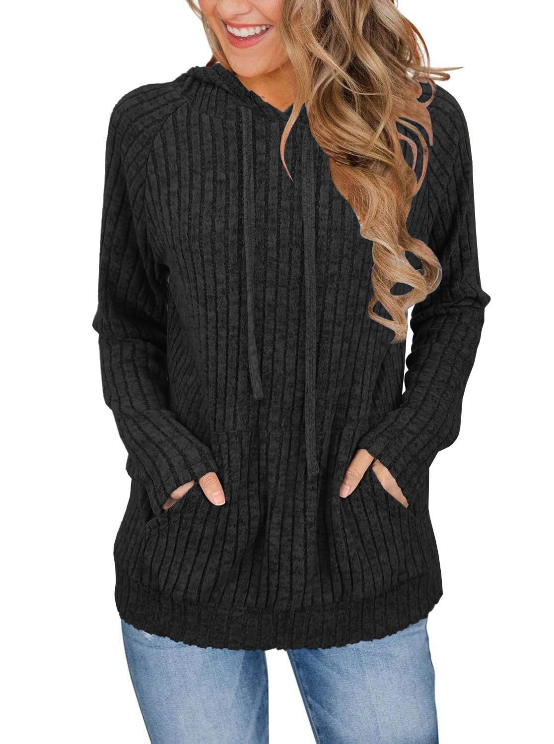 Hooded Sunken Stripe Kangaroo Pocket Sweatshirt