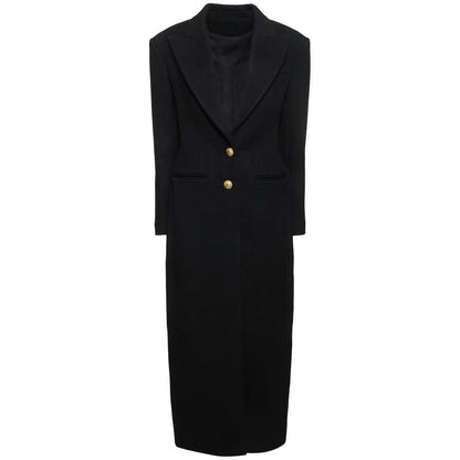 Elegant And Capable Slim-fit Single-row Two-button Women's Extended Coat