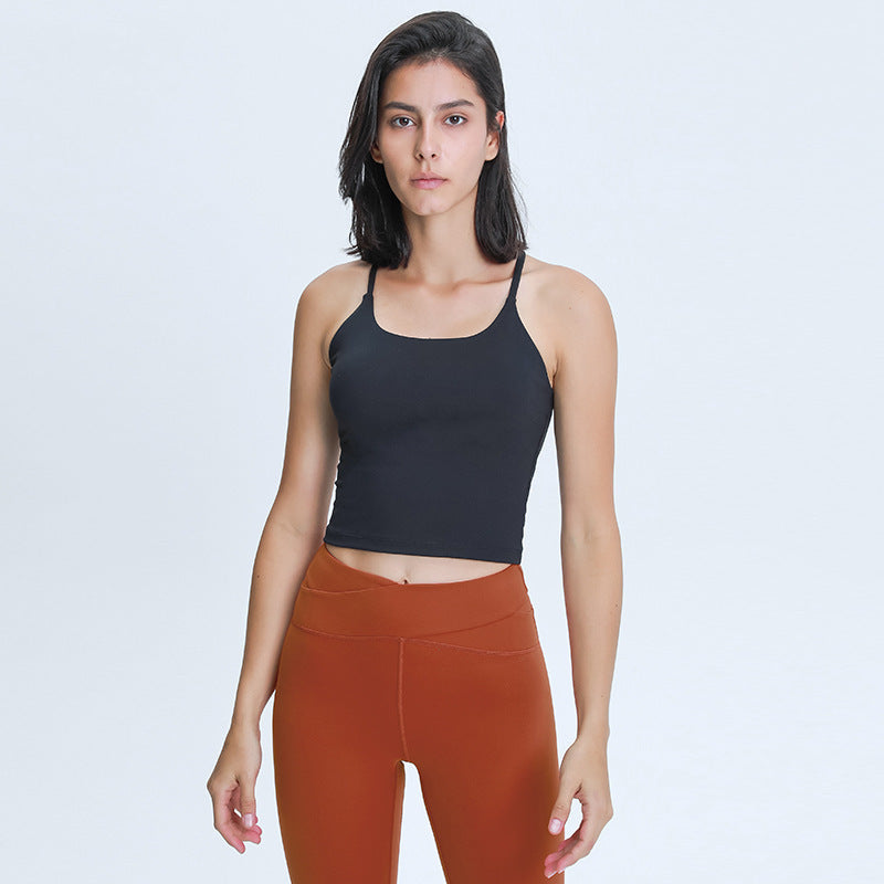 Simple Camisole Sports Abdominal Exercising Band Chest Pad Beauty Back Yoga Vest