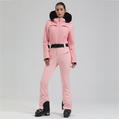 Waterproof Thermal And Windproof Sports Outdoor Women's One-piece Ski Suit