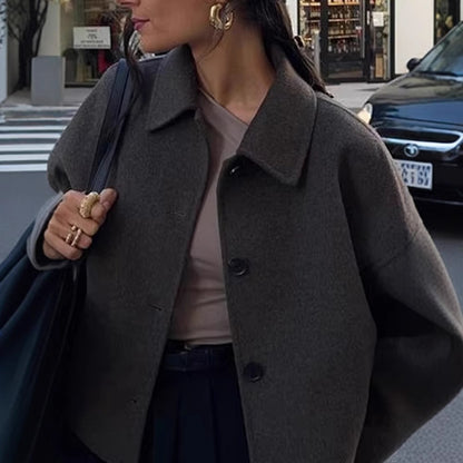 New Women's Fashion Lapel Single-breasted Jacket