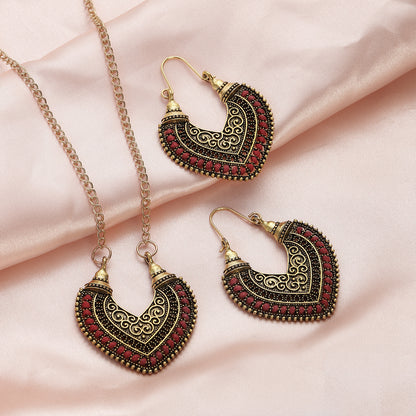 Colored Rope Jewelry Set – Earrings & Necklace