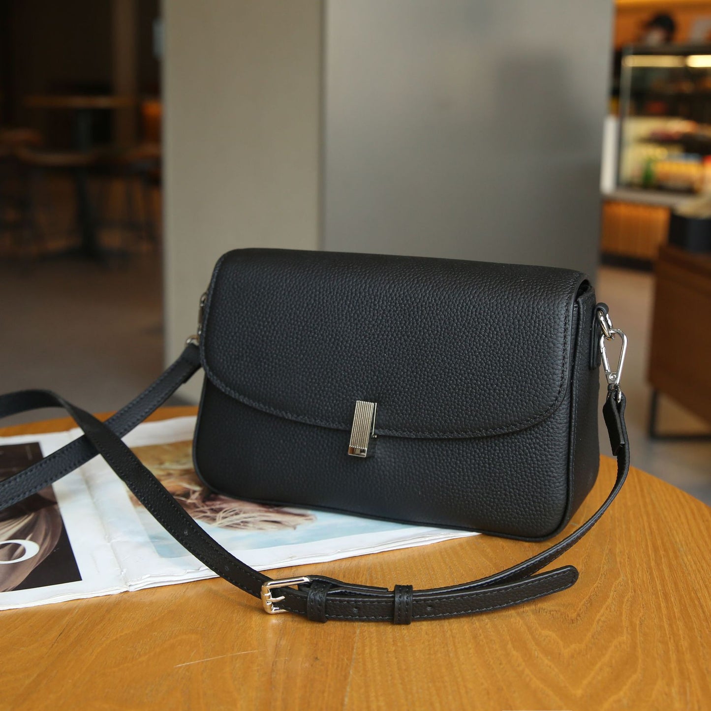Large-capacity Leather Versatile Crossbody Elegant And Fashionable Genuine Cowhide Shoulder Bag