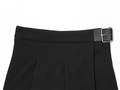 Women's Pure Desire Wide Pleated Belt Culottes